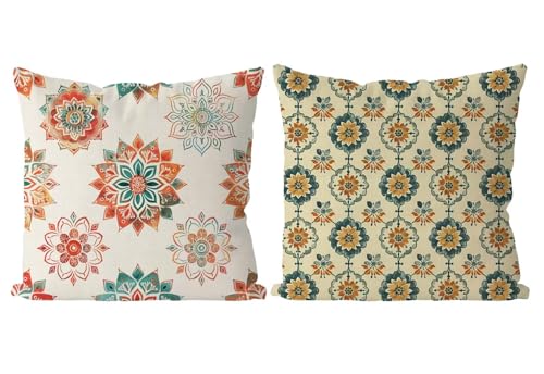 Coussin Exterieur Moderne Housse de Coussin Lot de 2 Nordique Coussins Canape Taie Oreiller 45x45 Doux Carré Housse de Canapé Coussins d'extérieur pour Decoration Salon,Chambre,Canapé,Chaise T4-812