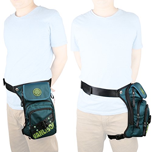Leg Bag, Holster Bag, Motorcycle Bag Vanlison Tactical Fanny Pack Thigh Bag Leg Pouch Concealed Fanny Pack Lake Blue #TOP1