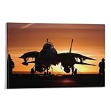 Poster sur toile F 14 Avion de chasse militaire (9)   Décoration murale pour salon   40 x 60 cm