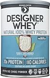 Designer Whey Premium Natural 100% Whey Protein, Purely Unflavored, 12 Ounce
