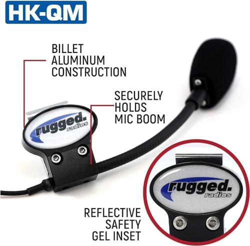 Rugged Install Clip Mount for Helmet Headset Speakers and Mic Boom for Racing Radios Electronics Communications - Features Clamping Design Universal Fit and Tools Included