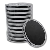 10 Clear Acrylic Capsules - Fits Most Popular Gold & Silver Bullion Coins - Easy to Open - Protect and Display Your Collection - 9 Sizes with Adjustable Black Ring Foam