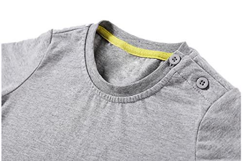 Unisex Little Kids Short Sleeve Tops Shirts Summer Solid Color Basic Cotton Tee T-Shirt for Toddler Boys Girls3