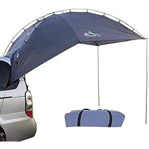 Vogvigo Auvent de Voiture Tente d’auvent d’ombre de hayon pour la Voiture Tente de Coffre de Voiture de Camping en Plein air Auvents de Camping pour Divers modèles de SUV