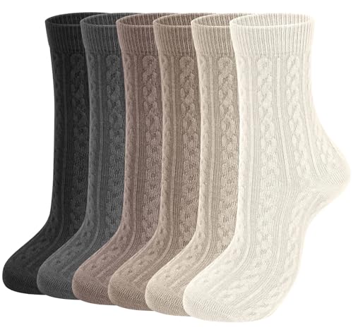 Womens Socks 6 Pairs Merino Wool Boot Warm Socks...