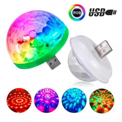Globo De Luz Lampada Led Rgb Festa Usb Para Celular Led
