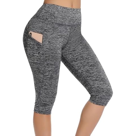 FITTOO High Waist Capri Leggings with Pockets Cover