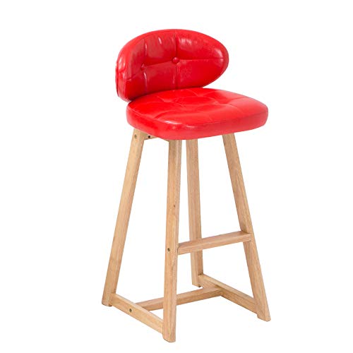 AT Taburetes de la Barra,Taburete de Madera de Estilo Europeo,Sillas de Inicio de Ocio,78Cm de Alto Durable / A3 / 40×42×98cm
