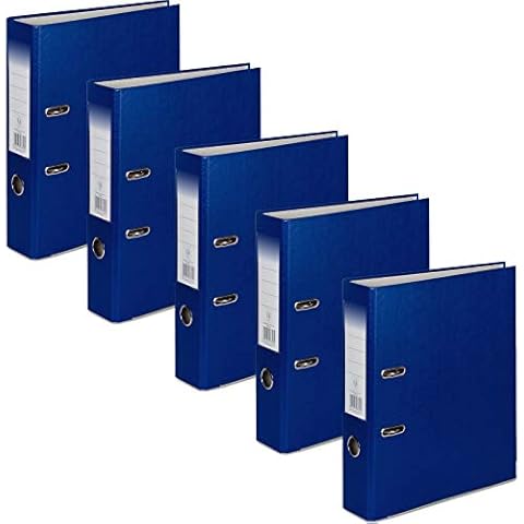 Office Centre 5 Pack Blue Lever Arch Folders Cover