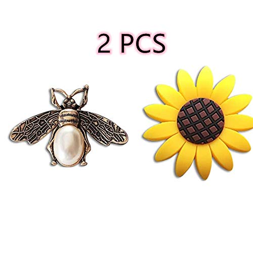 2 Pcs Car Air Vent Clip Cute Car Air Fresheners Vent Clips Diffusers Sunflower And Bee Air Vent Decorations With Fragrance Cotton Pads For Car Office Room Or Other Indoor Places #TOP1