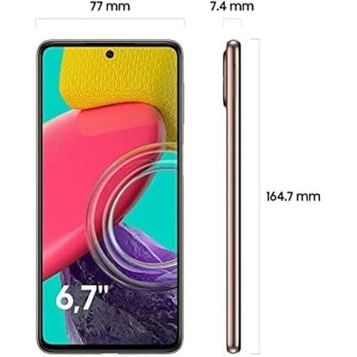 Samsung Galaxy M53 5G Mobile Phone SIM Free Android Smartphone 8GB RAM 128GB Storage Brown [Amazon Exclusive]