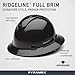 Pyramex Ridgeline Full Brim Hard Hat 4 Point Ratchet Shiny Black Graphite Pattern
