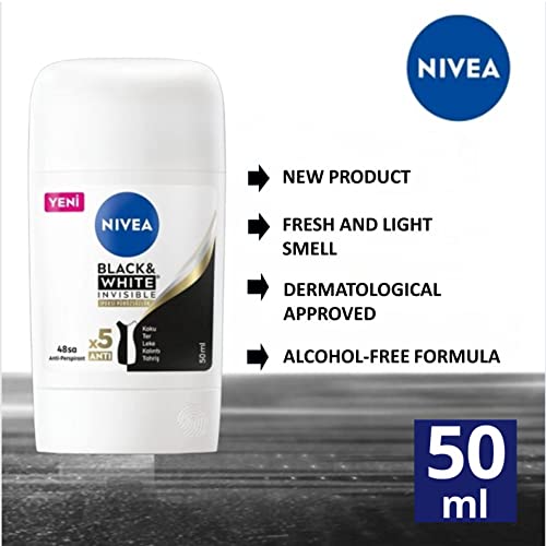 Desodorante Nivea Stick Black White Invisible 3x50 ml miniatura 6