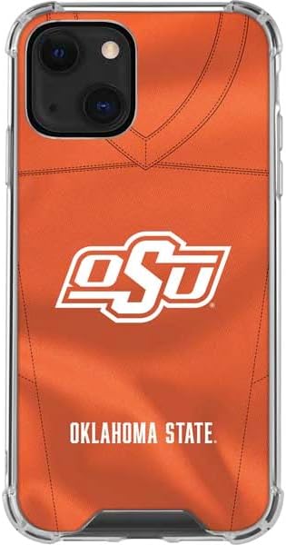 Skinit Clear Phone Case Compatible with iPhone 13 - Officially Licensed Oklahoma State University OSU Cowboys Orange Design