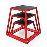 ActiveTrail Plyometric Jump Box, Steel Plyo Platform and Jumping Box, Anti-Slip Exercise Step Up Box for Home Gym Training