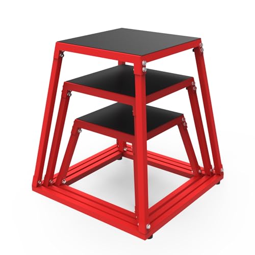 ActiveTrail Plyometric Jump Box, Steel Plyo Platform and Jumping Box, Anti-Slip Exercise Step Up Box for Home Gym Training by ActiveTrail - Used condition - US$104.49