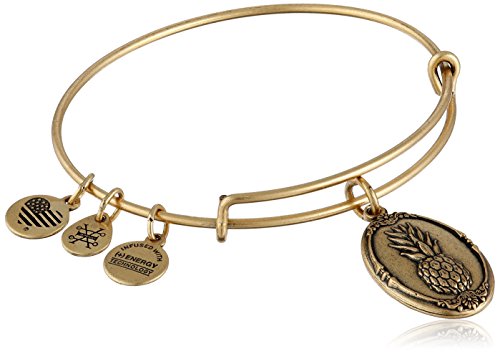 Alex and Ani Pineapple II Expandable Rafaelian Gold Bangle Bracelet