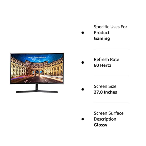 Samsung Lc27F396Fhnxza Fhd 1080P Curved Monitor, Black, 27In (Renewed) #TOP6