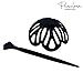 Parcelona French Radial Celluloid Chignon Hair Slide Pin Thru 3.5