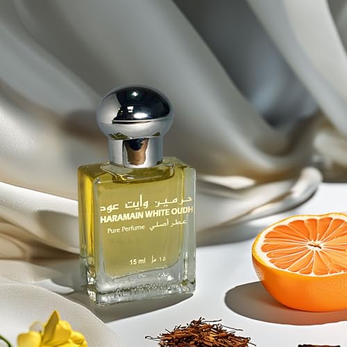 Image of Al Haramain Attar White Oudh 15ml - Unisex with Citrus‑Tobacco‑Musk Blend