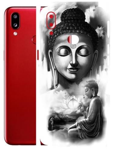 Image of AtOdds - Full Body Back Screen Guard Protector Film - Lamination Wrap Skin Sticker Compatible with Samsung Galaxy A10s | Scratchproof Matte Finish (Buddha)