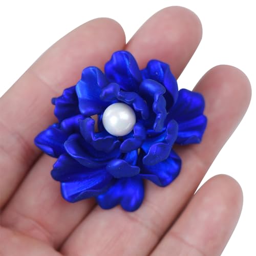Image of Elegant Crystal Blooming Rose Flower Brooch Lapel Pin Breastpin for Women Birdal Cardigan Hat Scarf Suit Sweater Floral Pins