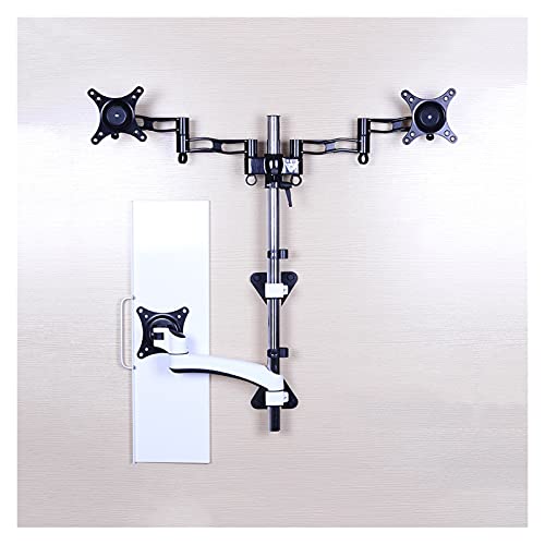 Soporte de monitor para evitar dolor de cuello con brazos de pared y bandeja