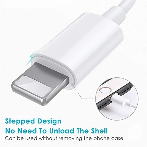 Apple MFi Certified Headphone Adapter for iPhone Dual Lightning Jack Splitter Converter Accessories (Charging + Call + Audio) Compatible with iPhone 14 13 12 11 XR XS Max X 8 7 Support All iOS System