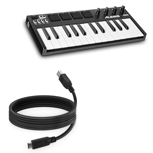 BoxWave Cable Compatible with Alesis Vmini - DirectSync - USB B to USB 3.1 Type C, USB B to C Sync Cable - 6ft - Black