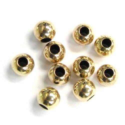 Dreambell 20 pcs 14K Gold Filled 2mm Round Seamless Ball Spacer Bead