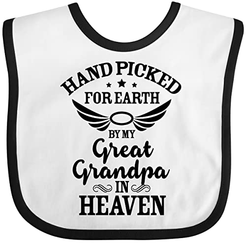 inktastic Handpicked for Earth By My Great Grandpa in Heaven Baby Bib