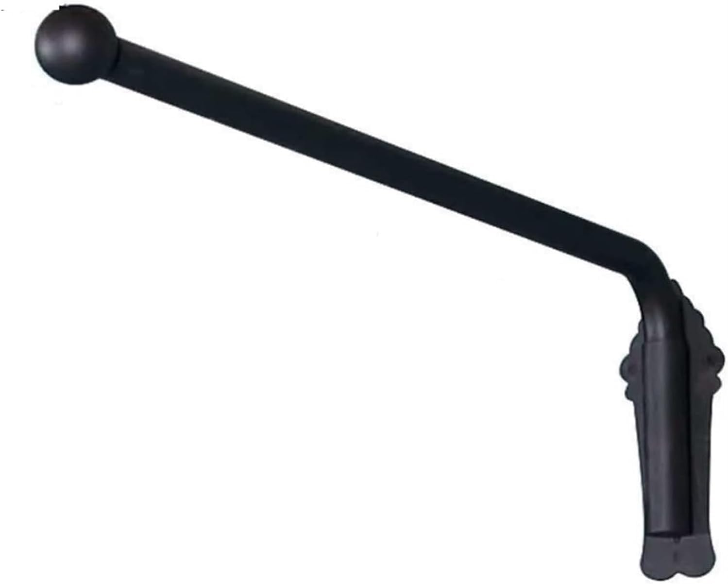 Heavy Duty Iron Curtain Rod with Finials, 1pc Swing Arm Window Curtain Rod, Heavy Duty Swing Arm Curtain Rods, D Rail Display Stand