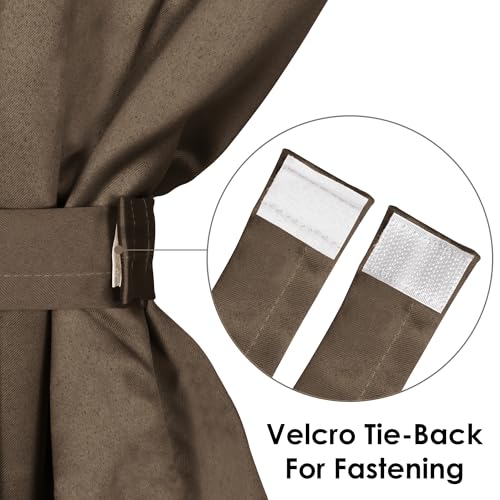 Image of Story@Home 100% True Blackout Window Curtains 5 Feet Set of 3 | Plain Design | Room Darkening Curtain | Thermal Insulated Curtains for Living Room, Bedroom | (116 x 152 cm, Copper Brown)