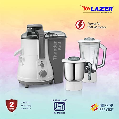 Image of Thunderbolt 950-Watt Copper Motor Juicer Mixer Grinder with 3 Jars