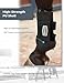 Tackmore Horse Tendon Boots Wear-Resistant w/Open Front Horse Jumping Boots for Daily Training Competition Leg Protection Black M