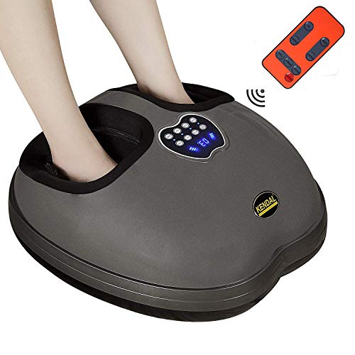 Kendal Shiatsu Foot Massager - Intensity Adjustable Deep Kneading, Rolling, Air Pressure Massage, Heating Function to Relieve Foot Discomforts Stress and Stimulate The Circulation of Blood