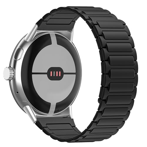 [ROBANDOO] �݊��� For Google Pixel Watch 4 45mm��p�o���h �����o���h �V���R���� �_�u�����b�N ���C�o�b�N�� �ȒP���t�� �X�|�[�c�o���h �y�� �h�� �ʋC�� (�u���b�N)