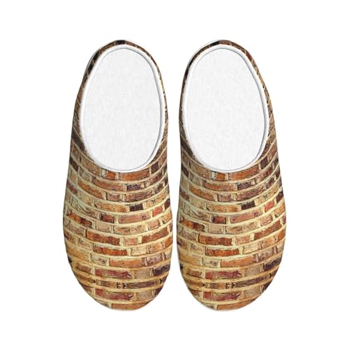Pantoufles en peluche antidérapantes EdWal chaussons chauds briques 39
