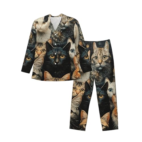 Ensemble de pyjama chat homme pour des nuits douces et relax
