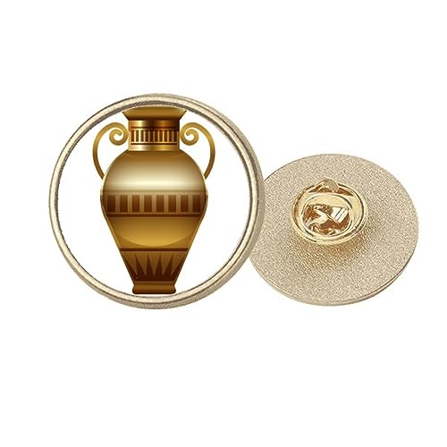 Broche en métal doré égyptienne : bijou vintage aux finitions haute qualité pour veste
