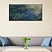 Wieco Art Reflections of Clouds on the Water Lily Pond Giclee Canvas Prints Wall Art of Claude Monet Oil Paintings Large Modern Artwork Pictures Ready to Hang for Bedroom Home Office Decorations L
