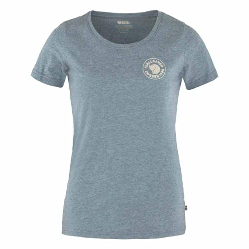 Fjällräven Damen 1960 Logo W T-Shirt, Indigoblau, Meliert, XL EU