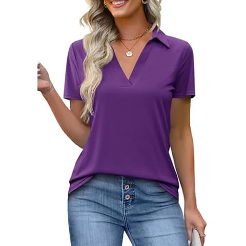 Imily Bela Womens Short Sleeve Polo Shirt Cover