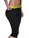 IFLOVE Sauna Sweat Pants for Women Weight Loss Workout Leggings Easy Slim Hot Yoga Capri Thigh Belly Fat Burner Waist Trainer Black (Black, US Size 3XL)