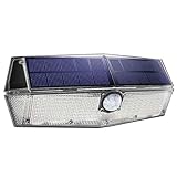 1. 200 Premium-LEDs und 270 ° breiterer Engel. Solarlicht im Freien mit Diamant-Beleuchtungsschale verfügt über 200 Hochlicht-LED-Perlen, was ein einheitlicheres Licht herstellt und das Sehvermögen effektiv schützt, ohne zu glarnen. Darüber hinaus kann das Licht für einen Hof bis 323FT² mit 270 ° breiterem Winkeldesign beleuchten.