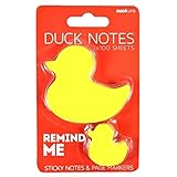 SUCK UK Animal Sticky Notes and Page Markers - Yellow Duck