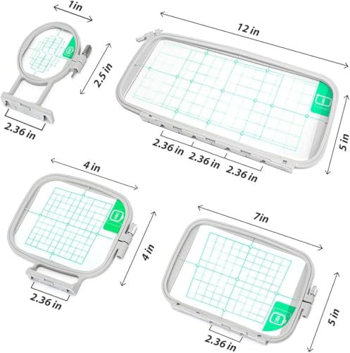 Maggiehoop Embroidery Hoops for Brother PE900 PE800 SE2000 SE1900 PE770 780D PE700 PC6500 Brother Innovis 1250 700 Babylock Embroidery Machine (4in1-A Set) by maggiehoop - Image 2