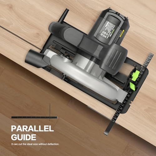 Bild 3 - GALAX PRO 1400W Kreissäge, Maximale 6000RPM, Einstellbare Schnitttiefe und -winkel: 62 mm (90°) - 48 mm (45°), Sägeblatt-Ø: 185mm, für Holz, Weichmetall, Plastik, PVC