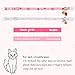 Sibba 2Pcs Cat Collar Breakaway, Cotton Cats Collars with Bells, Pink Strawberries and White Heart Shaped Pendant for Girl Boy Kittens, Adjustable 7-12 Inch
