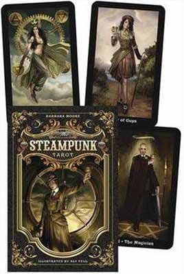 AzureGreen Cartas de tarot de adivinación Steampunk Tarot y libro de Barbara Moore